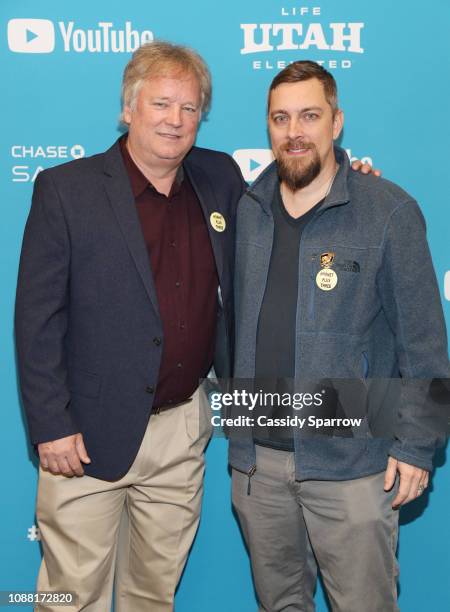 Rick Armstrong and Filmmaker Todd Miller attend the "Apollo 11" Premiere during the 2019 Sundance Film Festival at The Ray on January 25, 2019 in...