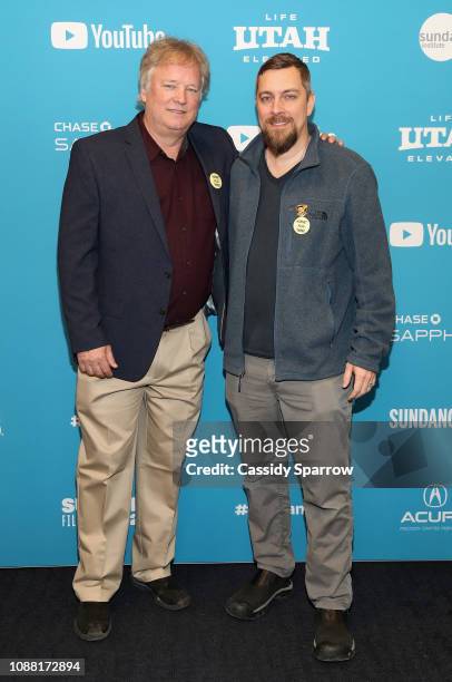Rick Armstrong and filmmaker Todd Miller attend the "Apollo 11" Premiere during the 2019 Sundance Film Festival at The Ray on January 25, 2019 in...