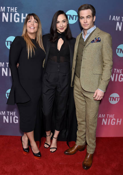 Patty Jenkins, Gal Gadot, and Chris Pine attend the Premiere Of TNT's "I Am The Night" at Harmony Gold on January 24, 2019 in Los Angeles, California.