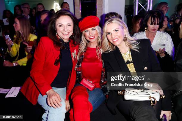 Uschi Daemmrich von Luttitz, Carolin Henseler and Alessandra Geissel during the Rodenstock Eyewear Show 'A New Vision of Style' at Isarforum on...