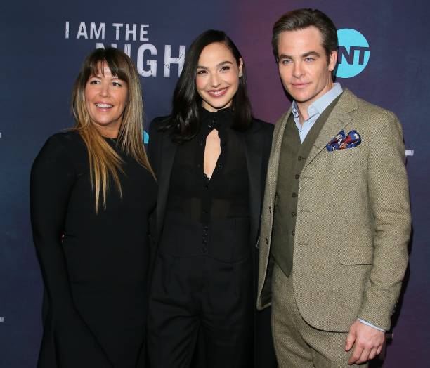 Patty Jenkins, Gal Gadot and Chris Pine attend the Premiere Of TNT's 'I Am The Night' at Harmony Gold on January 24, 2019 in Los Angeles, California.