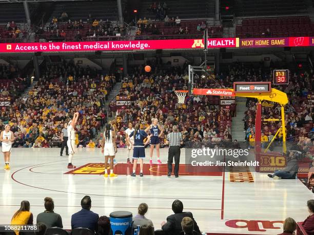 The University of Minnesota women's basketball team plays the University of Rhode Island at Williams Arena in Minneapolis, Minnesota on December 22,...