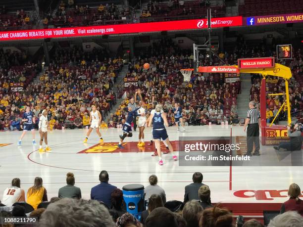 The University of Minnesota women's basketball team plays the University of Rhode Island at Williams Arena in Minneapolis, Minnesota on December 22,...