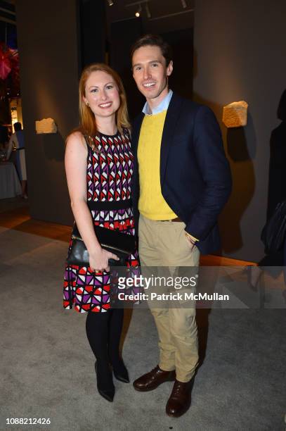 Ruth Mauldin and Andrew Nodell attend Wendy Goodman and Zac Posen Host Young Collector's Night at the Winter Show: A Benefit For East Side House at...