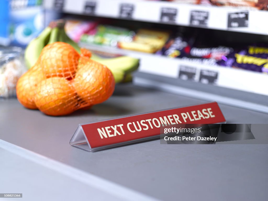 Next customer please sign on checkout