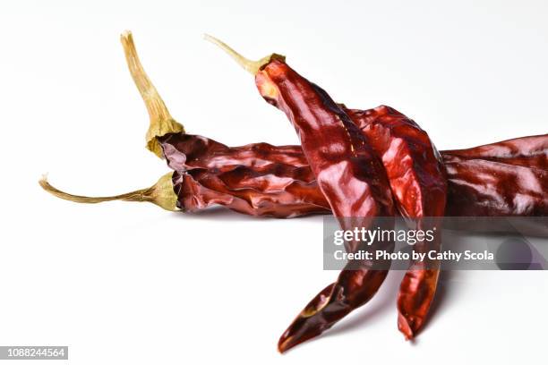 dried chili peppers - chili con carne stock-fotos und bilder