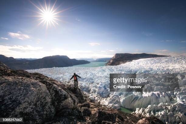 behind the glacier - greenland uummannaq stock pictures, royalty-free photos & images