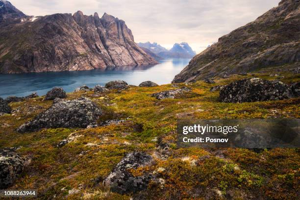 prince christian sound - prince christian sound greenland stock pictures, royalty-free photos & images