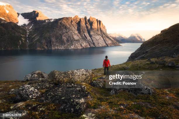 prince christian sound - prince christian sound greenland stock pictures, royalty-free photos & images