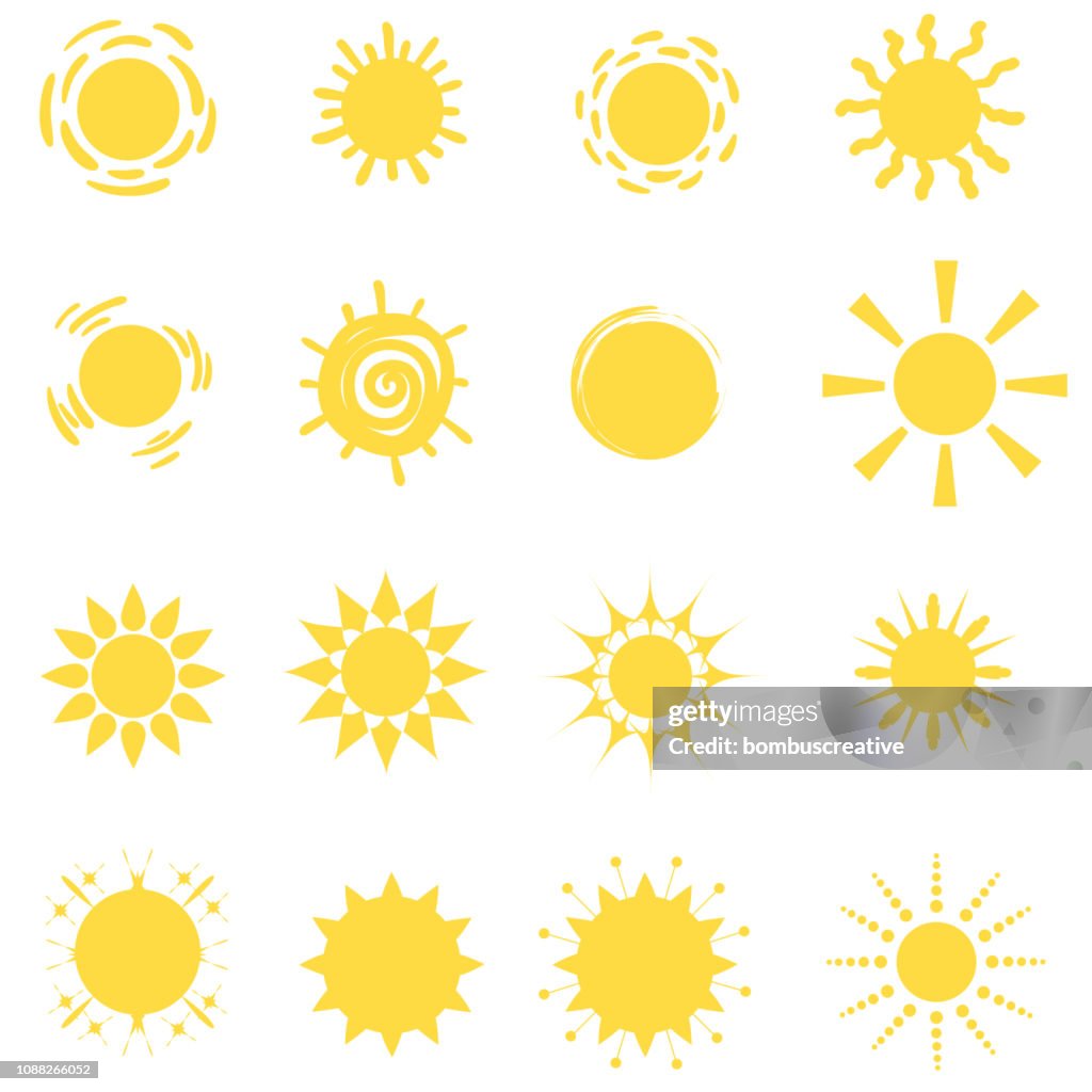 Sun Icon Vector Set