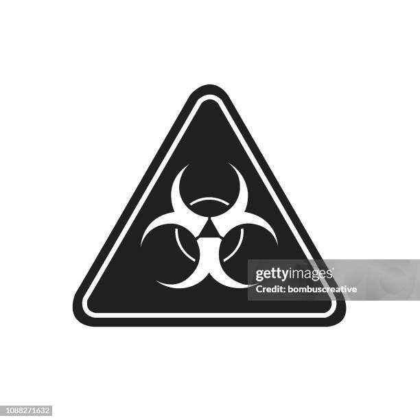 radioactive sign vector - binary fission stock illustrations stock illustrations