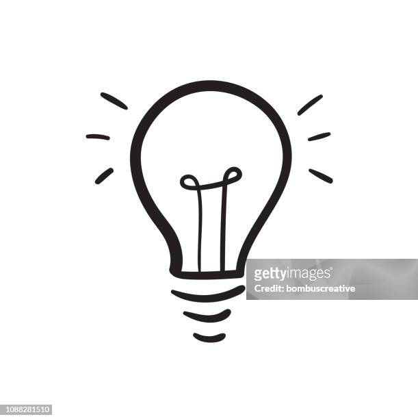 glühbirnen-symbol - kreativität stock-grafiken, -clipart, -cartoons und -symbole