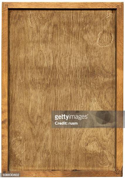 wooden frame isolated with clipping path on white background - crate stock pictures, royalty-free photos & images
