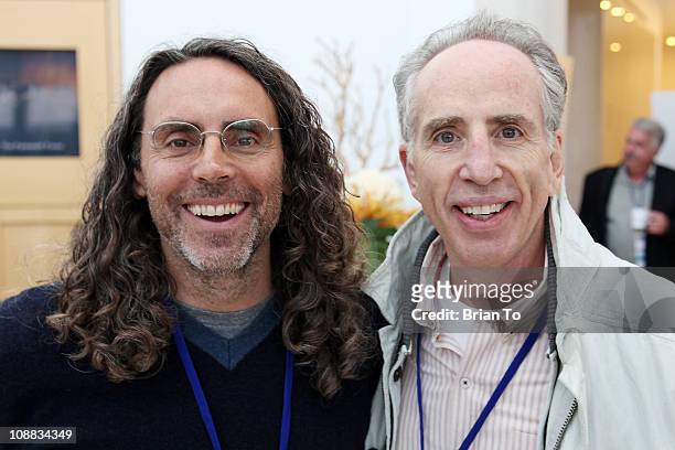 Tom Shadyac and Jerry Zucker attend Science & Entertainment Exchange Summit at The Paley Center for Media on February 4, 2011 in Beverly Hills,...