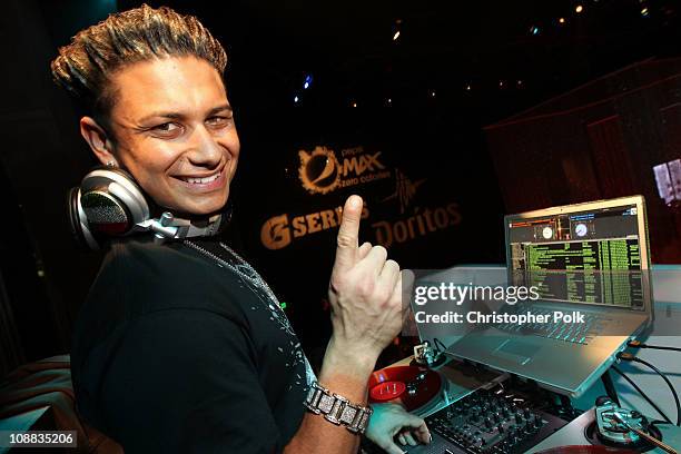 Pauly D attends the PepsiCo Super Bowl Weekend Kickoff Party featuring Lenny Kravitz and DJ Pauly D at Wyly Theater on February 4, 2011 in Dallas,...