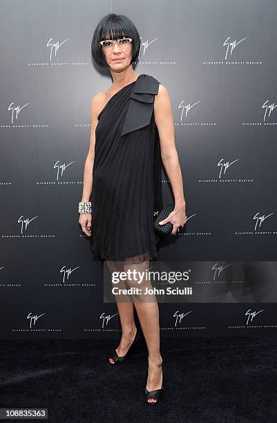 Cinzia Zanotti attends the Giuseppe Zanotti Design Beverly Hills Store Opening cocktail reception held at Giuseppe Zanotti Design on February 4, 2011...