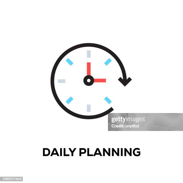 flat line design style modern vector daily planning icon - empty kitchen counter stock illustrations