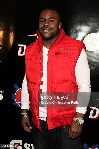 Prospect Mark Ingram attends the PepsiCo Super Bowl Weekend Kickoff Party featuring Lenny Kravitz and DJ Pauly D at Wyly Theater on February 4, 2011...