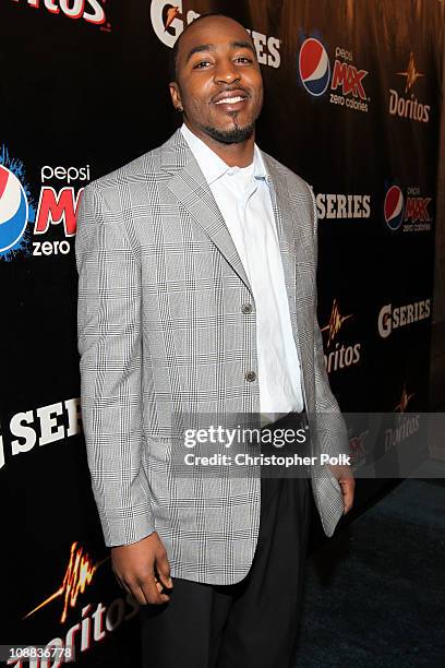 Player Hakeem Nicks of the New York Giants attends the PepsiCo Super Bowl Weekend Kickoff Party featuring Lenny Kravitz and DJ Pauly D at Wyly...