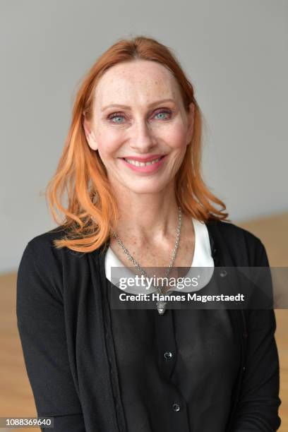 Actress Andrea Sawatzki during the BR Film Brunch at Literaturhaus on January 25, 2019 in Munich, Germany.