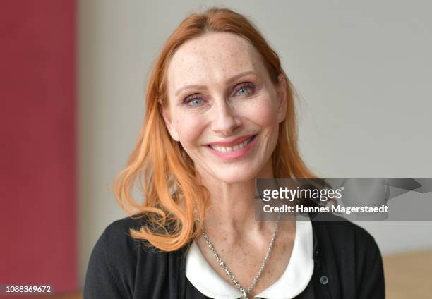 Actress Andrea Sawatzki during the BR Film Brunch at Literaturhaus on January 25, 2019 in Munich, Germany.