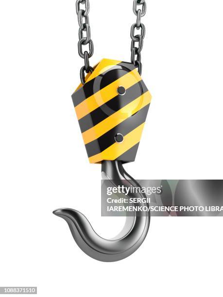 crane hook, illustration - crane stock illustrations