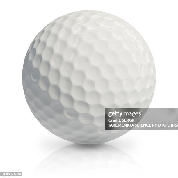 ilustrações, clipart, desenhos animados e ícones de golf ball, illustration - bola de golfe