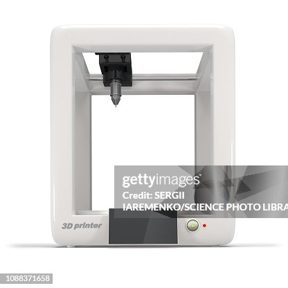 3D printer, illustration 3D printer, illustration