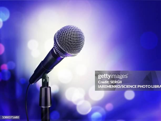 bildbanksillustrationer, clip art samt tecknat material och ikoner med microphone, illustration - mikrofon