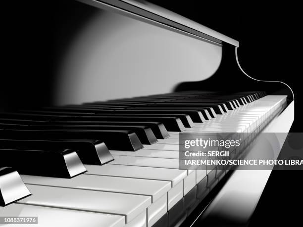 ilustrações, clipart, desenhos animados e ícones de piano keys, illustration - piano