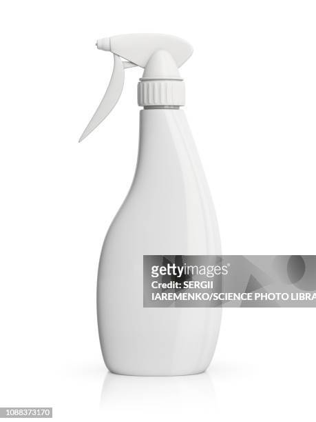 plastic spray bottle, illustration - reinigungsgeräte stock-grafiken, -clipart, -cartoons und -symbole
