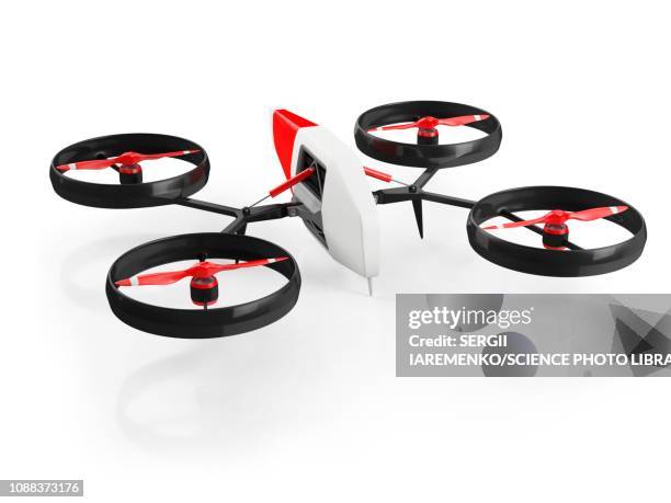 quadcopter drone, illustration - quadcopter stock illustrations