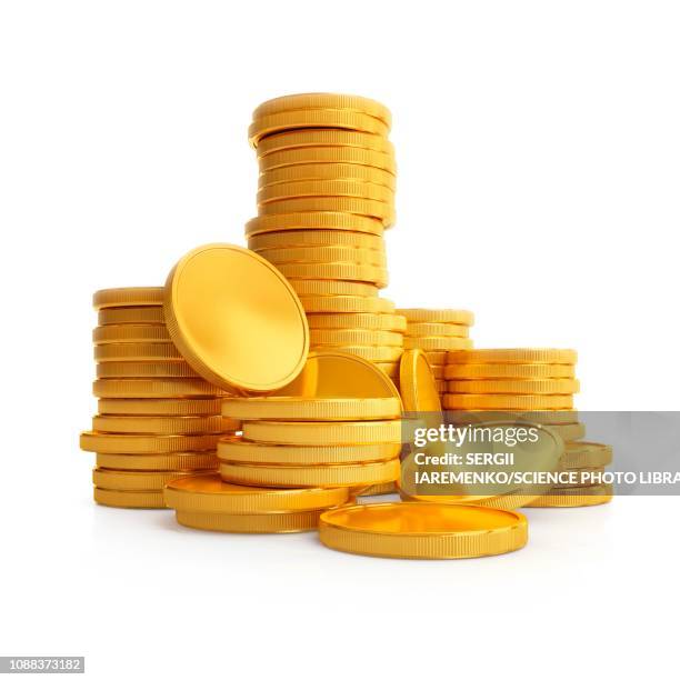 bildbanksillustrationer, clip art samt tecknat material och ikoner med coins, illustration - mynt
