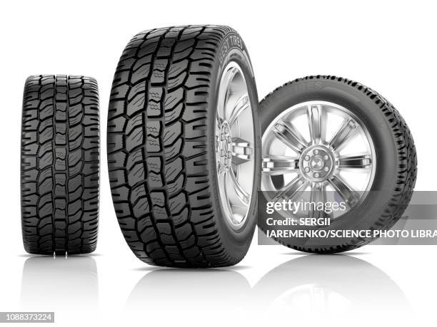 stockillustraties, clipart, cartoons en iconen met tyres, illustration - autoband