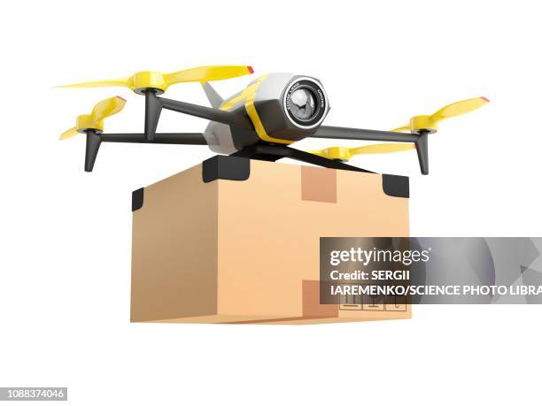 delivery drone, illustration - drone 幅插畫檔、美工圖案、卡通及圖標