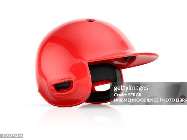 stockillustraties, clipart, cartoons en iconen met baseball helmet, illustration - baseball helmet