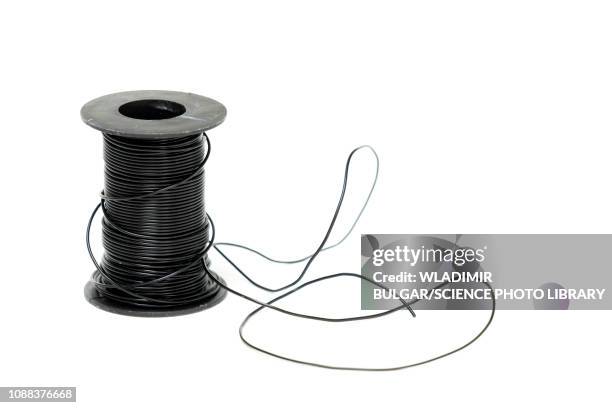 spool of electrical cable - cable spool stock pictures, royalty-free photos & images
