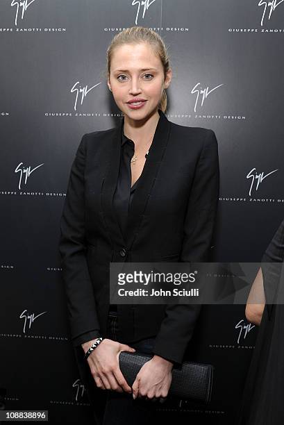 Actress Estella Warren attends the Giuseppe Zanotti Design Beverly Hills Store Opening cocktail reception held at Giuseppe Zanotti Design on February...