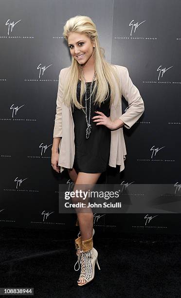 Actress Cassie Scerbo attends the Giuseppe Zanotti Design Beverly Hills Store Opening cocktail reception held at Giuseppe Zanotti Design on February...