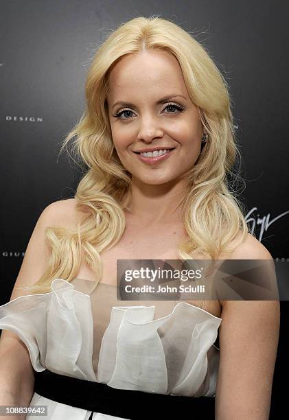 Actress Mena Suvari attends the Giuseppe Zanotti Design Beverly Hills Store Opening cocktail reception held at Giuseppe Zanotti Design on February 4,...