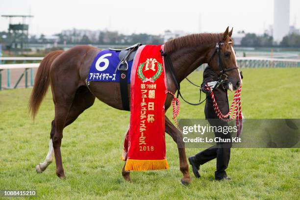 Admire Mars wins the Race 11 Asahi Hai Futurity Stakes at Hanshin Racecourse on December 16, 2018 in Takarazuka, Japan.