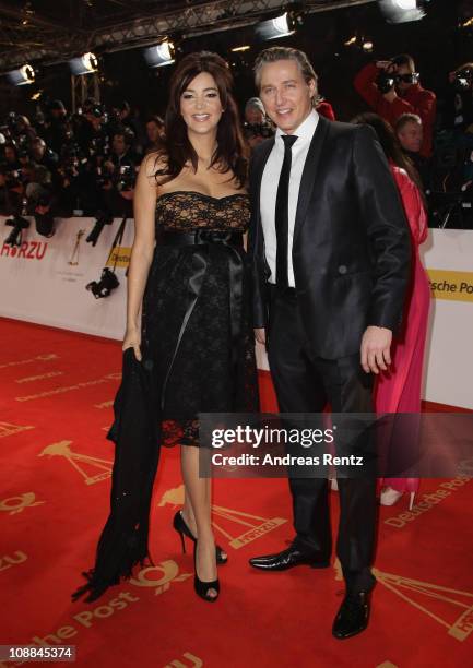 Verona Pooth and her husband Franjo Pooth attend the 46th Golden Camera Awards at the Axel Springer Haus on February 5, 2011 in Berlin, Germany.