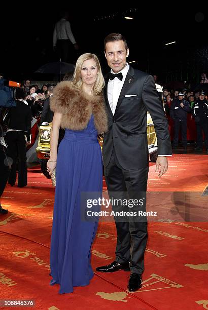 Host Kai Pflaume and wife Ilke attend the 46th Golden Camera awards at the Axel Springer Haus on February 5, 2011 in Berlin, Germany.