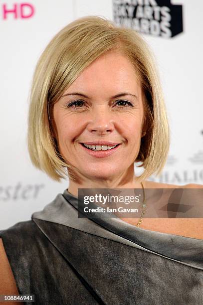 Persoanlity Mariella Frostrup poses in the press room at the South Bank Sky Arts Awards at The Dorchester on January 25, 2011 in London, England.
