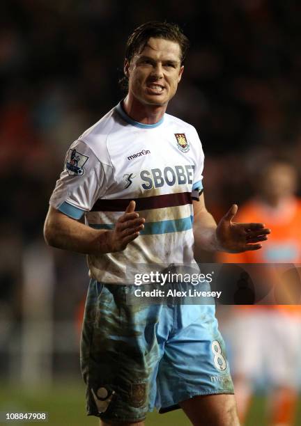 Scott Parker of West Ham United during the Barclays Premier League match between Blackpool and West Ham United at Bloomfield Road on February 2, 2011...