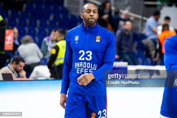 James Anderson of Anadolu Efes Istanbul during Turkish Airlines Euroleague match between Real Madrid and Anadolu Efes Istanbul at Wizink Center in...