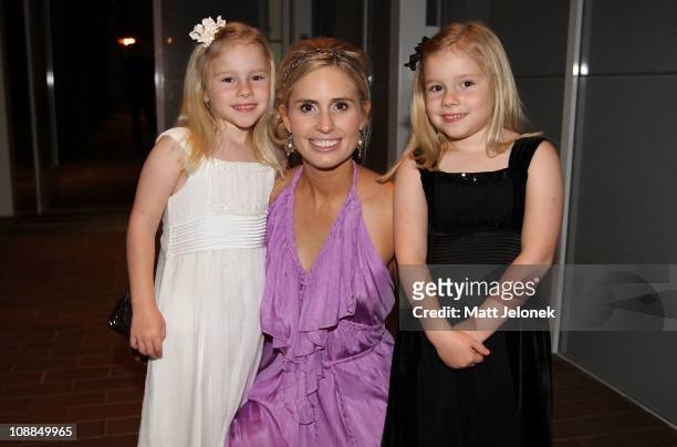 Daughter Rori Buckey, Heath Ledger's sister Kate Ledger with daughter Scarlett Buckey arrive on the first night of performances at the State Theatre...