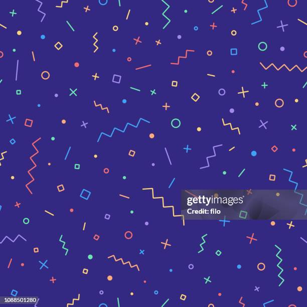 stockillustraties, clipart, cartoons en iconen met retro design voor naadloze abstracte achtergrond - feest