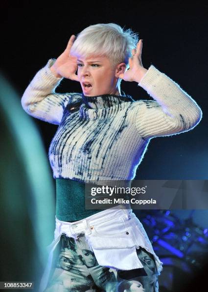 Robyn British Singer Singer Robyn performs at Radio City Music Hall on February 5, 2011 in ...