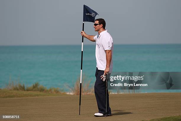 Vladimir Klitschko in action during the Laureus Golf Challenge at the Saadiyat Beach Golf Club part of the 2011 Laureus World Sports Awards on...